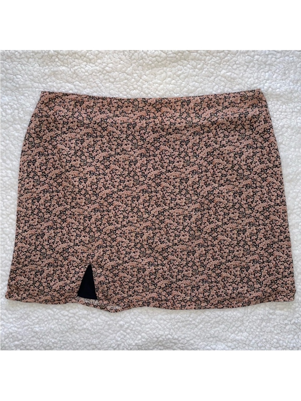 American Eagle Y2K style low rise whimsy fairy cottage pink floral mini skirt L